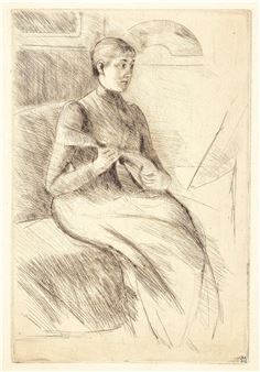 Joueuse de mandoline (The Mandoline Player) (Breeskin 130) - Mary Cassatt