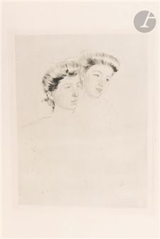 Heads of Two Young Women Looking to Right